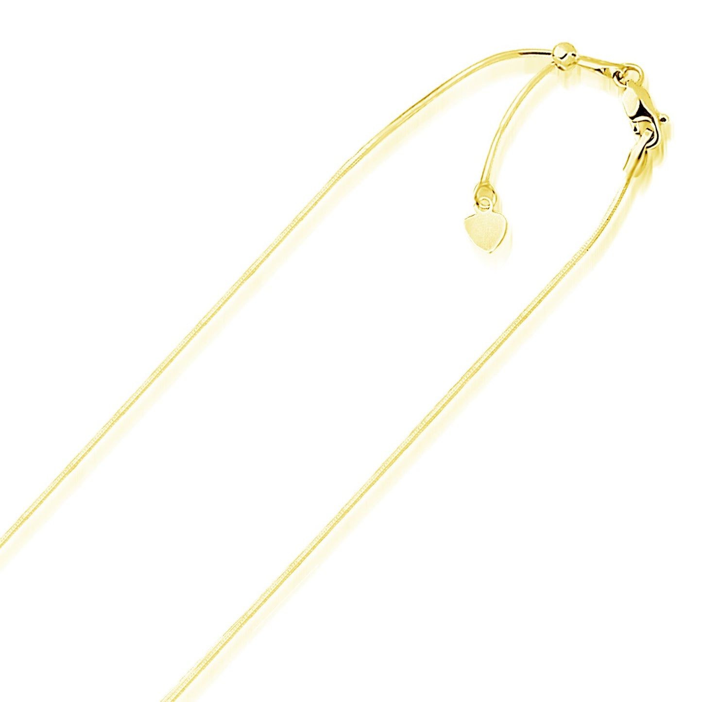 14k Yellow Gold Adjustable Snake Chain 0.85mm