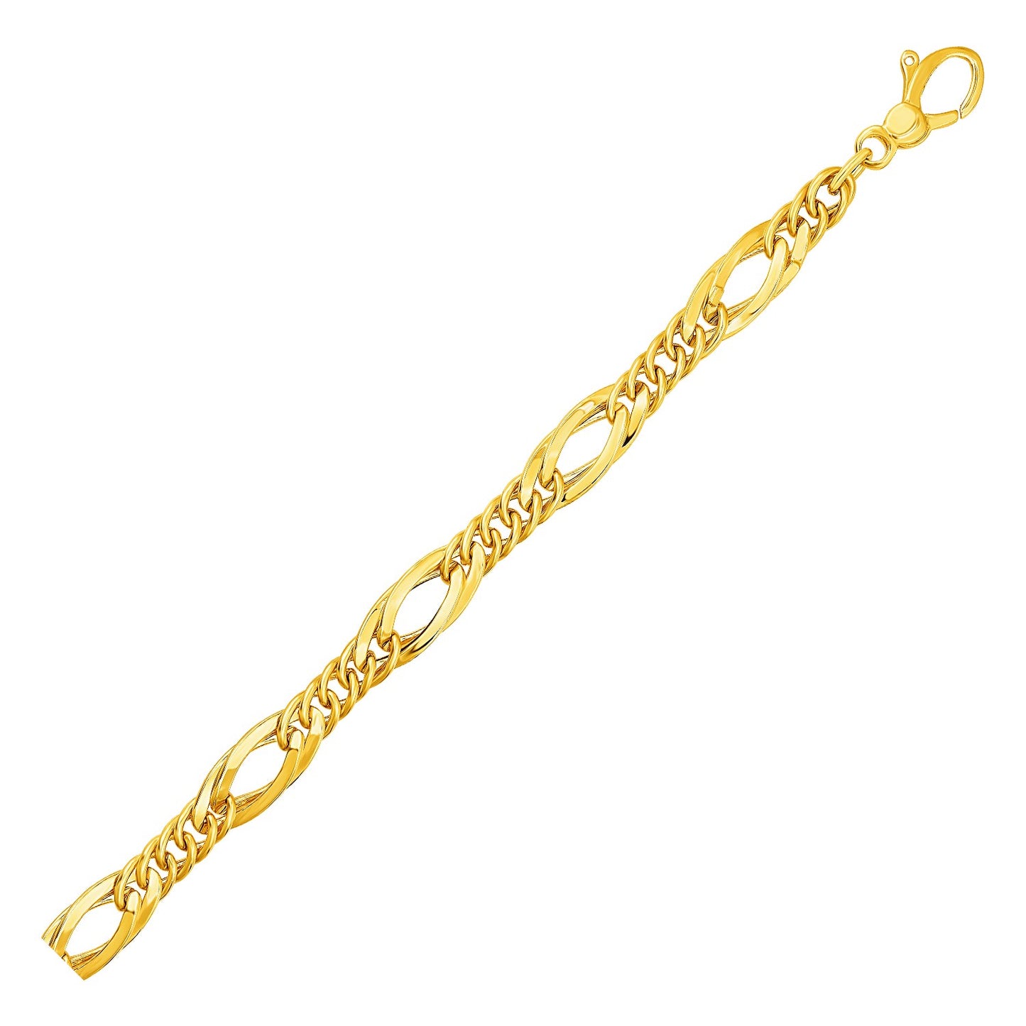 Twisted Oval Chain Bracelet in 14k Yellow Gold