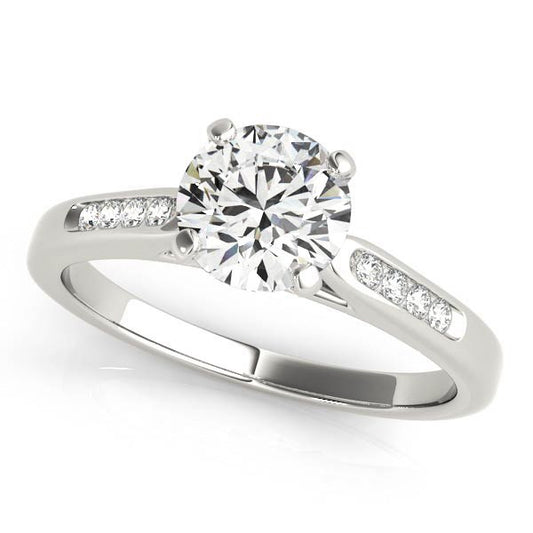 14k White Gold Single Row Diamond Engagement Ring (1 cttw)