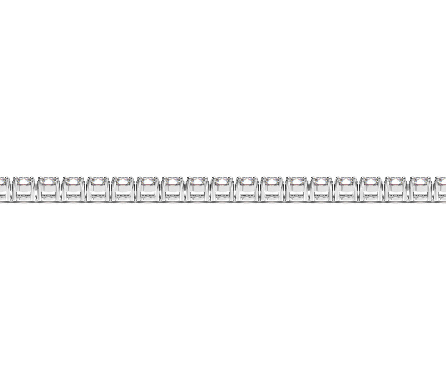 14k White Gold Round Diamond Tennis Bracelet (5 cttw)