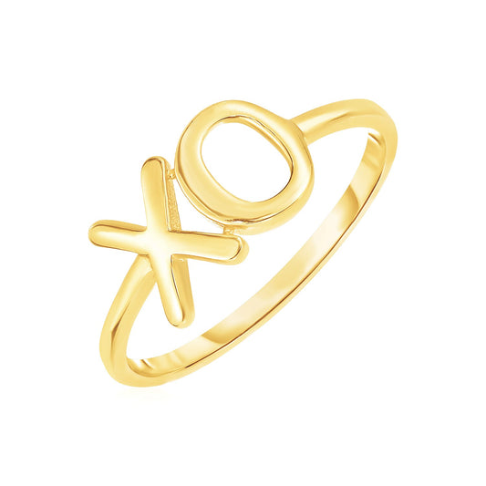 14k Yellow Gold with XO Ring